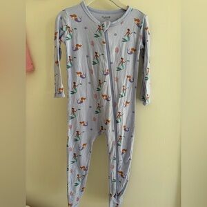 Kyte BABY Purple Mermaid Print Footie